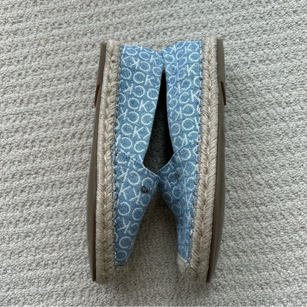 Calvin Klein Blue Logo Slip-On Espadrilles